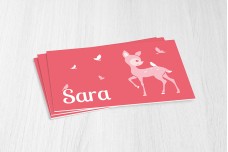 Roze Bambi Met Vogels